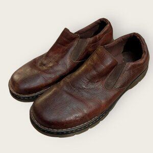 Dr. Martens Mens Brown Leather Slip On Shoes